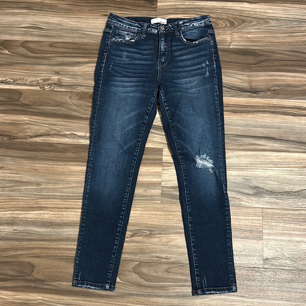 Vervet High Waisted Skinny Jeans Women’s 29 Dark Denim Whisker Wash